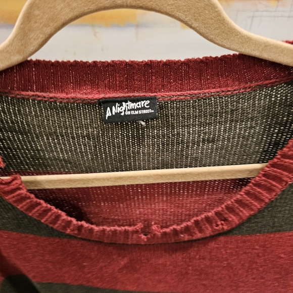 Distressed Nightmare On Elm Street Oversized Sweater - Picture 3 of 6
